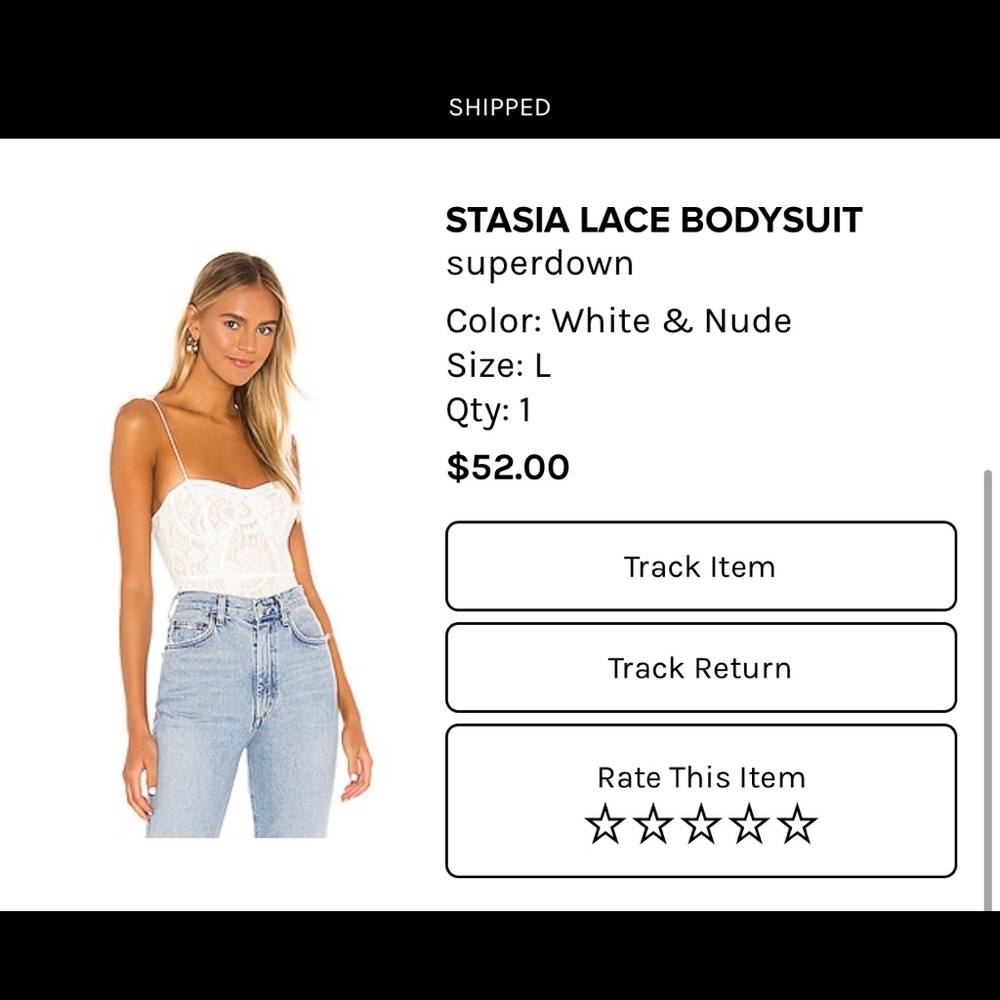Superdown stasia lace bodysuit